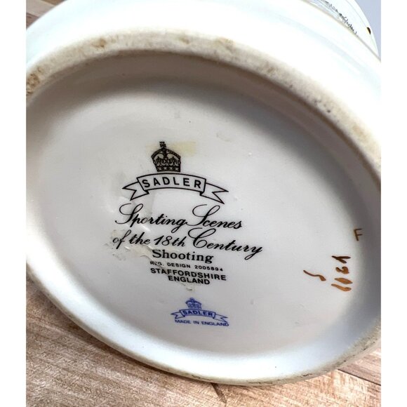 Sadler Sporting Scenes 18th Century Shooting Teapot Made In England Ceramic With - Picture 5 of 5